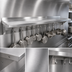 Thumbnail image #3 for John Boos Stallion 120-Inch x 16-Inch Wall-Mounted 16-Gauge Stainless Steel Pot Rack Shelf with 10 Hooks