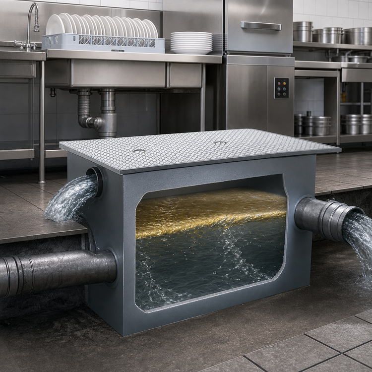 Product image #3 for Watts 150 GPM Grease Interceptor with 300 lb Capacity and 4-Inch No-Hub Connections