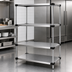 Thumbnail image #3 for Quantum Solid Stainless Steel Shelving Starter Kit with 4 Solid Shelves, 30 x 24 x 54 Inches