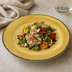 Thumbnail image #4 for CFS Brands Mingle™ 9-Inch Amber Round Medium Rim Melamine Salad Plate
