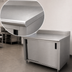 Thumbnail image #3 for Advance Tabco Special Value Series Economy Enclosed Work Table with Cabinet Base, Sliding Doors, 16 Gauge 304 Stainless Steel Top, 48 x 30 Inches