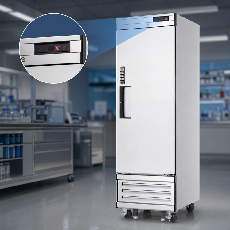 Product image #3 for Everest Refrigeration 23 Cu. Ft. One-Section Laboratory Refrigerator, Bottom-Mounted Self-Contained, Solid Hinged Door