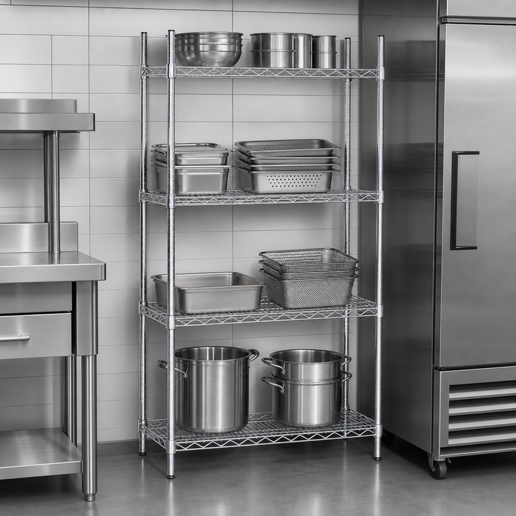 Product image #3 for Advance Tabco Special Value Series Heavy Duty Chrome Plated Wire Shelf, 30W x 14D