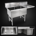 Thumbnail image #3 for John Boos B Series 2-Compartment Sink with Right-Hand Drainboard, 16-Gauge Stainless Steel