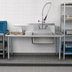 Thumbnail image #3 for BK Resources 72-Inch Straight Left-to-Right Soiled Dishtable with Pre-Rinse Sink and Galvanized Legs