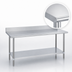 Thumbnail image #3 for Duke 84-Inch x 24-Inch Stainless Steel Work Table with 5-Inch Riser and Stainless Undershelf