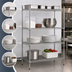 Thumbnail image #3 for Winco 18 x 36 x 72 Inch 4-Tier Stationary Chrome-Plated Wire Shelving Unit