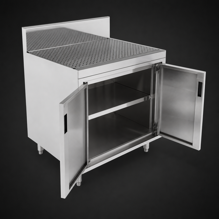 Product image #3 for Prestige Supreme 36-Inch Underbar Drainboard Cabinet with Removable Hinged Doors