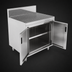 Thumbnail image #3 for Prestige Supreme 36-Inch Underbar Drainboard Cabinet with Removable Hinged Doors