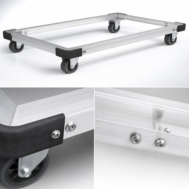 Product image #3 for Metro 36 x 24-Inch Made-To-Order Aluminum Truck Dolly Frame with Corner Bumpers