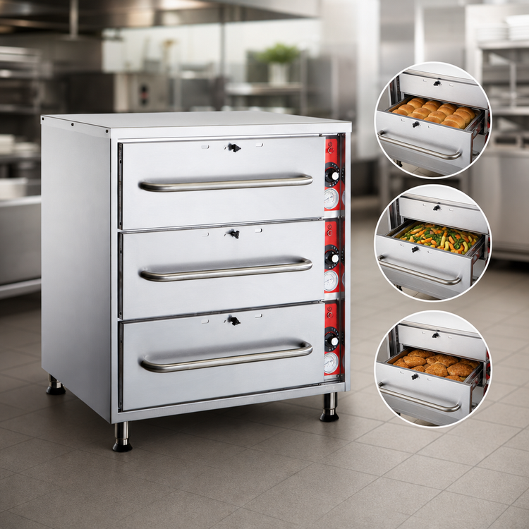 Product image #3 for Vulcan Quick Ship Platinum 3-Drawer Freestanding Warming Drawer
