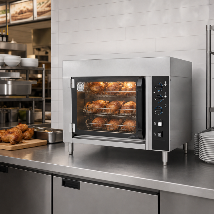 Product image #4 for Vollrath Countertop Chicken Rotisserie Oven with Glass Panel, 8-Chicken Capacity, 208-240V
