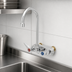 Thumbnail image #3 for T&S Brass B-1146-XS-F12 Wall-Mount Workboard Faucet, 4-Inch Centers, 5-3/4-Inch Swivel Gooseneck