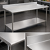 Thumbnail image #3 for Spec-Master 144-Inch x 24-Inch Stainless Steel Work Table with 4-1/2-Inch Backsplash and Undershelf