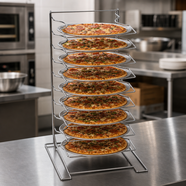 Product image #4 for American Metalcraft Oversized Countertop Pizza Pan Rack, 10 Shelves, Fits 16" to 23" Pans