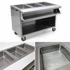 Thumbnail image #3 for Eagle Group Spec-Master SPHT3CB-240-3 3-Pan Electric Sealed-Well Hot Food Table with AutoFill, Mobile, 48-Inch