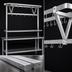 Thumbnail image #3 for Eagle Group Table-Mounted Aluminum Triple-Bar Pot Rack with 27 Double-Pronged Hooks, 100