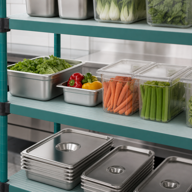 Product image #3 for Eagle Group QuadPlus 60 x 24 Inch Solid Polymer Shelf Mat with MICROGARD, Green Epoxy Frame