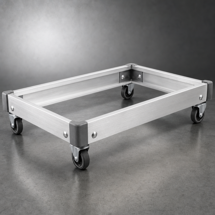 Product image #3 for Metro 30"W x 21"D Made-to-Order Aluminum Truck Dolly Frame with Corner Bumpers