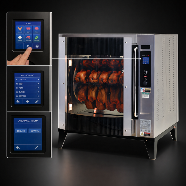 Product image #3 for BKI VGG-8-F X-Large Capacity Electric Rotisserie Oven with Touchscreen Controls