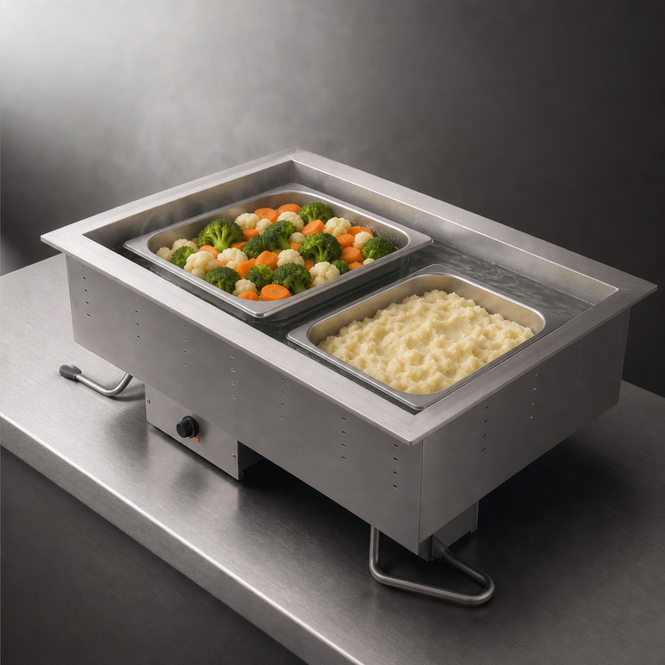 Product image #3 for Vollrath 2-Pan Electric Wet Bain-Marie Drop-In Hot Well, Top-Mount, 240V