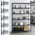 Thumbnail image #3 for Mixrite Commercial 24 x 24 Inch 5-Shelf Epoxy Wire Shelving Unit with 86 Inch Posts
