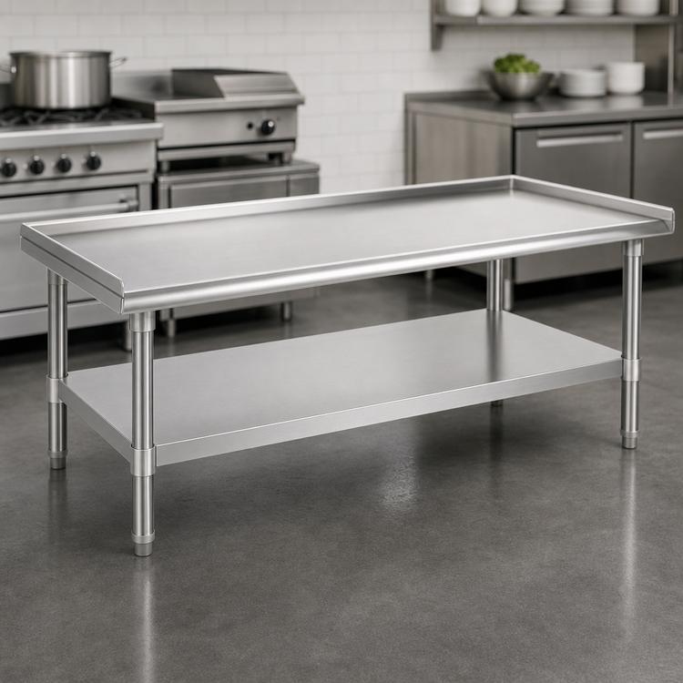Product image #3 for Eagle Group 60-3/8 Inch x 24-3/8 Inch Griddle/Equipment Stand with Adjustable Galvanized Undershelf