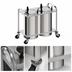 Thumbnail image #3 for Atlas Metal MOPD4-6-1/2 4-Stack Mobile Open-Frame Stainless Steel Plate Dispenser — 6-1/2 Inches Max Dish Diameter