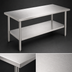 Thumbnail image #3 for John Boos Stallion 60-Inch x 24-Inch Budget Stainless Steel Top Work Table with Adjustable Undershelf