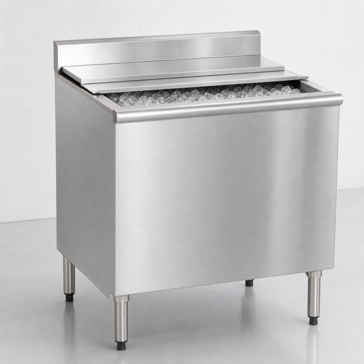 Product image #3 for Eagle Group 1800 Series 30-Inch Underbar Ice Chest with 8-Inch Deep Bin and Sealed-In 7-Circuit Cold Plate