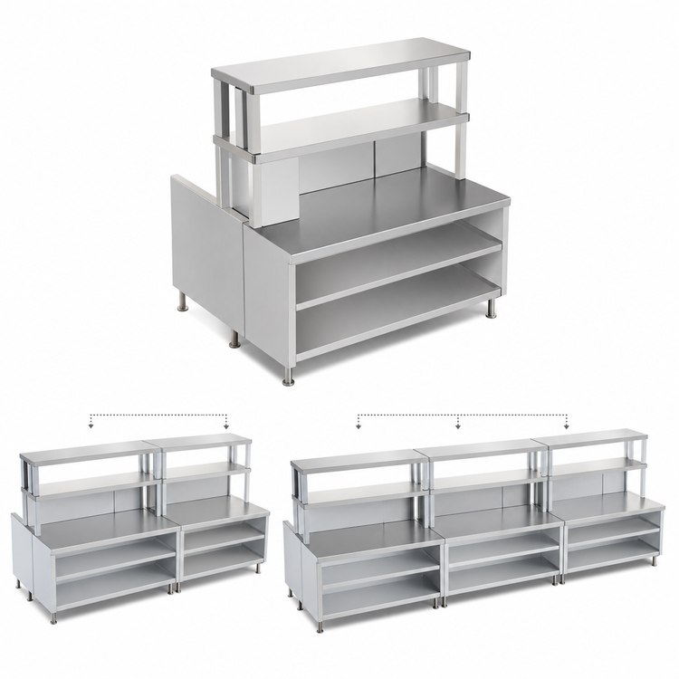 Product image #3 for Randell RCR-64.5 64-1/2"W Modular Chef Service Counter - Right Section
