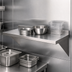 Thumbnail image #3 for Serv-Ware SSWS1448-CWP-V 430 Stainless Steel Wall-Mounted Shelf — 48 Inches W x 14 Inches D (18 Gauge)