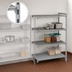 Thumbnail image #4 for Cambro Camshelving Premium 4-Tier Add-On Polymer Shelving Unit, 30W x 24D x 72H, Vented and Solid, Speckled Gray