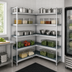 Thumbnail image #3 for Fermostock 5-Tier Corner Expansion Polymer Shelving Unit, 42