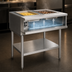 Thumbnail image #3 for Eagle Group 33-Inch Natural Gas Water Bath Hot Food Table with Open Base and Undershelf, 2-Pan Capacity