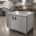 Thumbnail image #3 for Advance Tabco Special Value Series 48-Inch x 30-Inch Cabinet Base Work Table with 16-Gauge 304 Stainless Steel Top