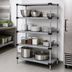 Thumbnail image #3 for Quantum 4-Shelf Solid Stainless Steel Shelving Starter Kit, 36