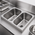 Thumbnail image #3 for Eagle Group Two-Compartment Weld-In Sink, 16 x 20 x 13-1/2 Inch Bowls, 18-Gauge 304 Stainless Steel