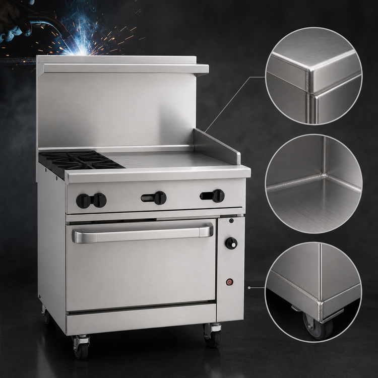 Product image #3 for Wolf Challenger XL 36-Inch Gas Restaurant Range with 2 Open Burners, 24-Inch Griddle and Convection Oven