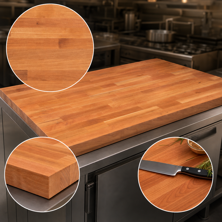 Product image #3 for John Boos Boos Block American Cherry Wood Kitchen Countertop, 36 x 25 x 1-1/2 Inch