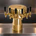 Thumbnail image #3 for Glastender Single-Column Mushroom Draft Dispensing Tower, 6 Faucets, Polished Brass, Glycol Cooled