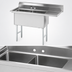 Thumbnail image #3 for Advance Tabco Special Value Series 2-Compartment Fabricated Sink with Right Drainboard, 24 x 24 x 14-Inch Bowls, 16-Gauge 304 Stainless Steel