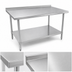 Thumbnail image #3 for Stallion 16-Gauge 300 Series Stainless Steel Work Table with Rear Up-Turn, Safety Edge, and Undershelf, 120 x 24 Inches