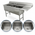 Thumbnail image #3 for Advance Tabco 3-Compartment Fabricated Stainless Steel Sink with 15-Inch Right Drainboard