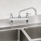 Thumbnail image #3 for Fisher 33110 Deck-Mount Manual Faucet, 8-Inch Centers, 8-Inch Swing Spout, Lever Handles, Low Lead