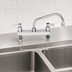 Thumbnail image #3 for Fisher 8-Inch Centers Deck Mount Brass Manual Faucet with 8-Inch Swing Spout and Lever Handles
