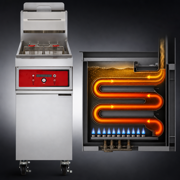 Product image #4 for Vulcan PowerFry3 21-Inch Free-Standing Gas Fryer with KleenScreen PLUS Filtration and Solid State Analog Control, 65-70 lb Capacity