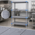 Thumbnail image #3 for Quantum Millenia 72 Inch x 18 Inch x 62 Inch All-Polymer Shelving Unit with 4 Solid Shelves and Dunnage Stand