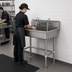 Thumbnail image #3 for Advance Tabco Multiwash Freestanding Stainless Steel Hand Wash Sink with 2 Electronic Faucets, 40 Inch Wide