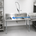 Thumbnail image #3 for BK Resources 36-Inch Straight Soiled Dish Table with Right-to-Left Pre-Rinse Sink and Galvanized Legs